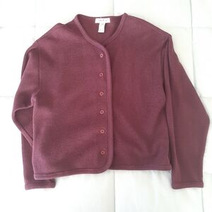 Eddie Bauer plum cardigan